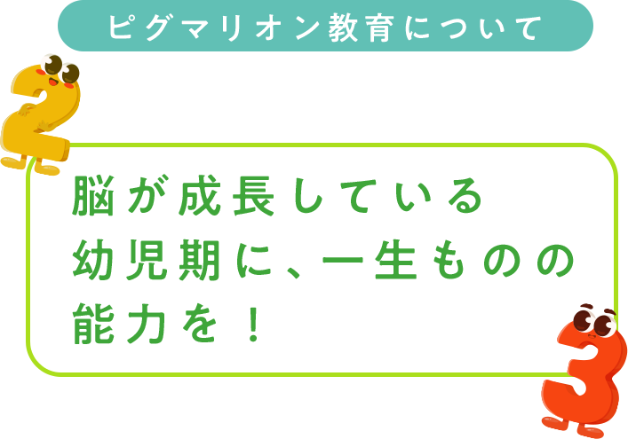 脳が成長している幼児期に、一生ものの能力を！